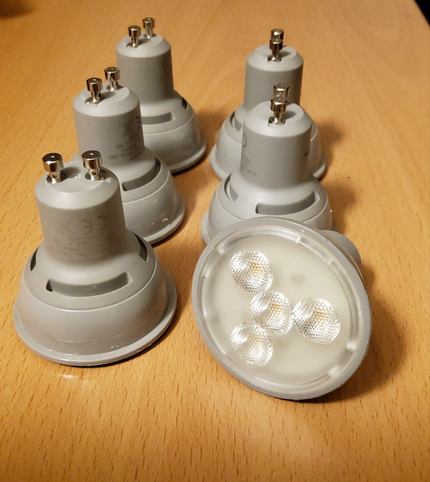 6x Philips GU10 Dimbare LED Spots 240lm 2700K, Led-lamp, Gebruikt, Minder dan 30 watt, Overige fittingen