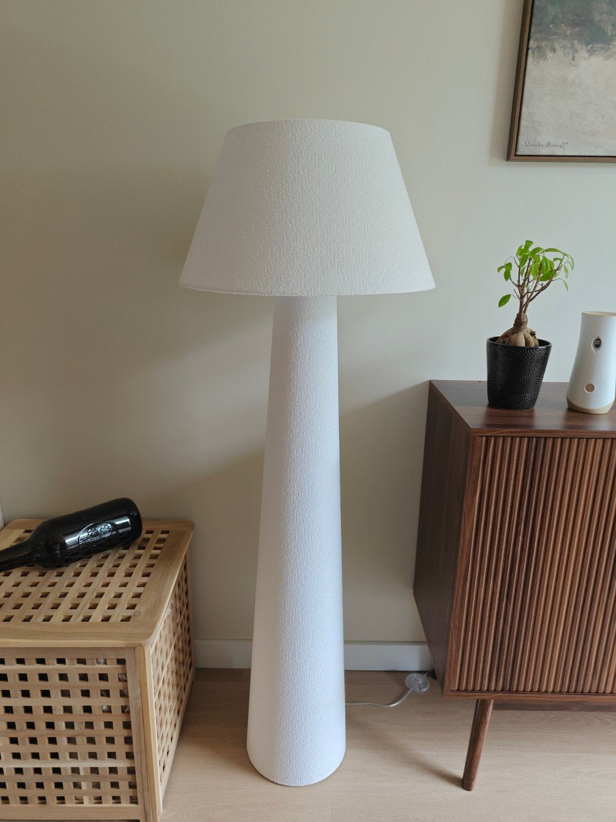 Kwantum Pandia Teddy Vloerlamp - Wit, Huis en Inrichting, Ophalen, Modern, Sfeervol, E27 (groot), Zo goed als nieuw