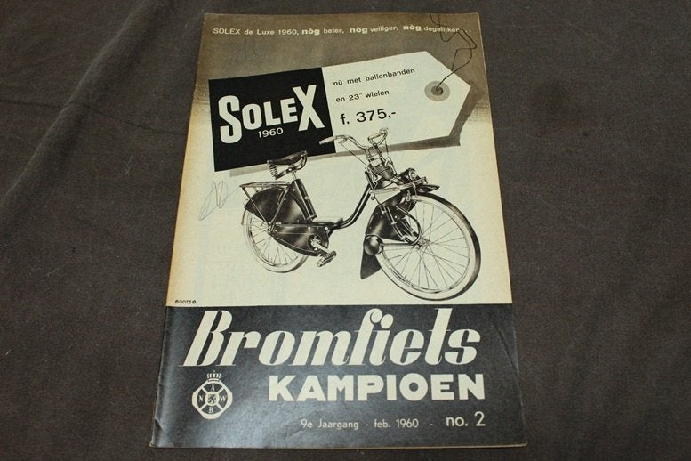 blad Bromfiets Kampioen februari 1960, Ophalen of Verzenden, Gebruikt