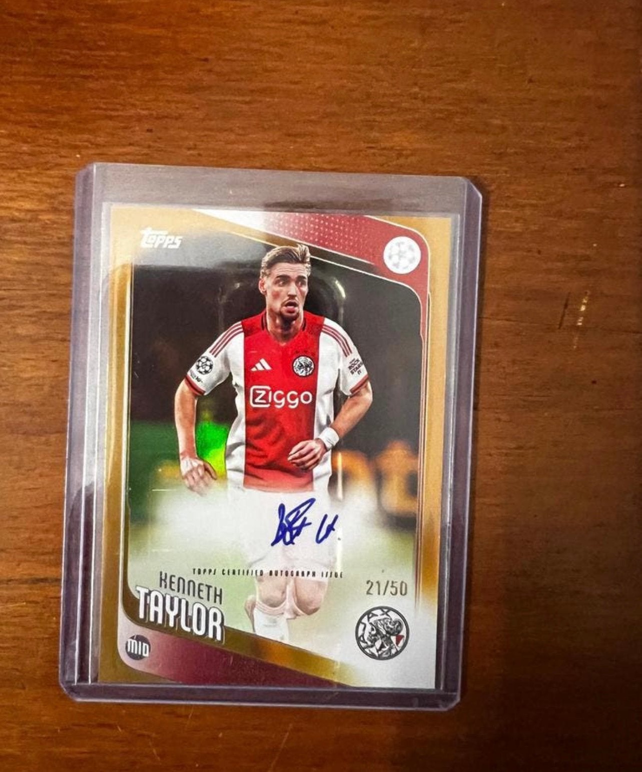 Kenneth Taylor Autograph 21/50 Ajax Topps, Ophalen of Verzenden, Zo goed als nieuw, Plaatje