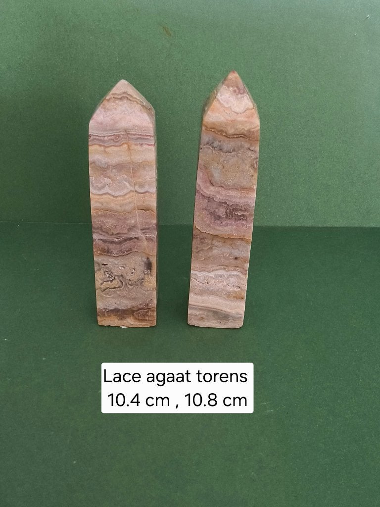 Lace agaat torens, Ophalen of Verzenden, Mineraal