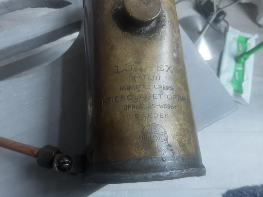 Antieke Optimus Lux-Ex oliekan, Zweden, Antiek en Kunst, Ophalen of Verzenden