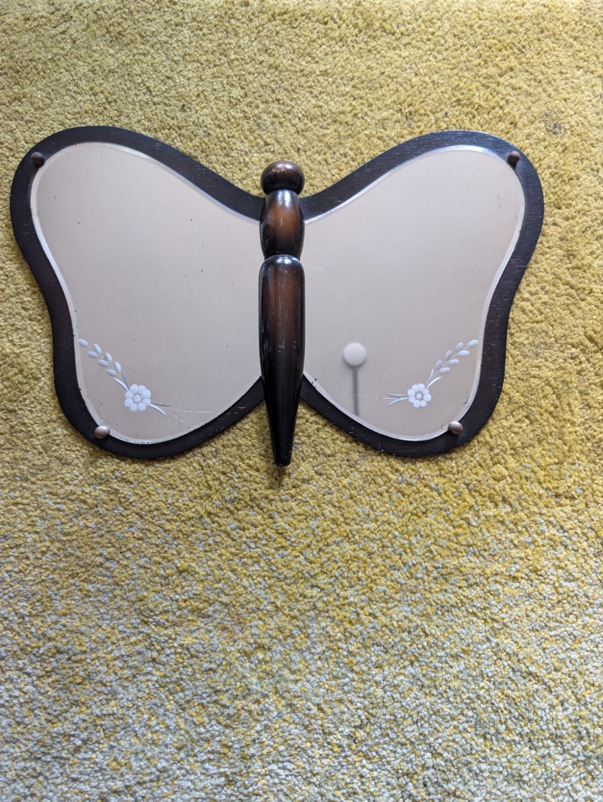 Art Deco Art Nouveau Vlinder Spiegel 50x30 cm, Ophalen of Verzenden, Ovaal, Minder dan 50 cm