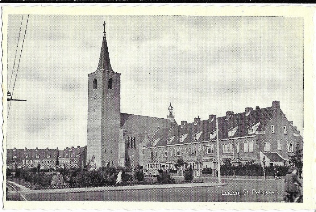 Leiden, St. Petruskerk, oude auto, toren, klok, uurwerk, Verzenden, 1940 tot 1960, Ongelopen, Zuid-Holland