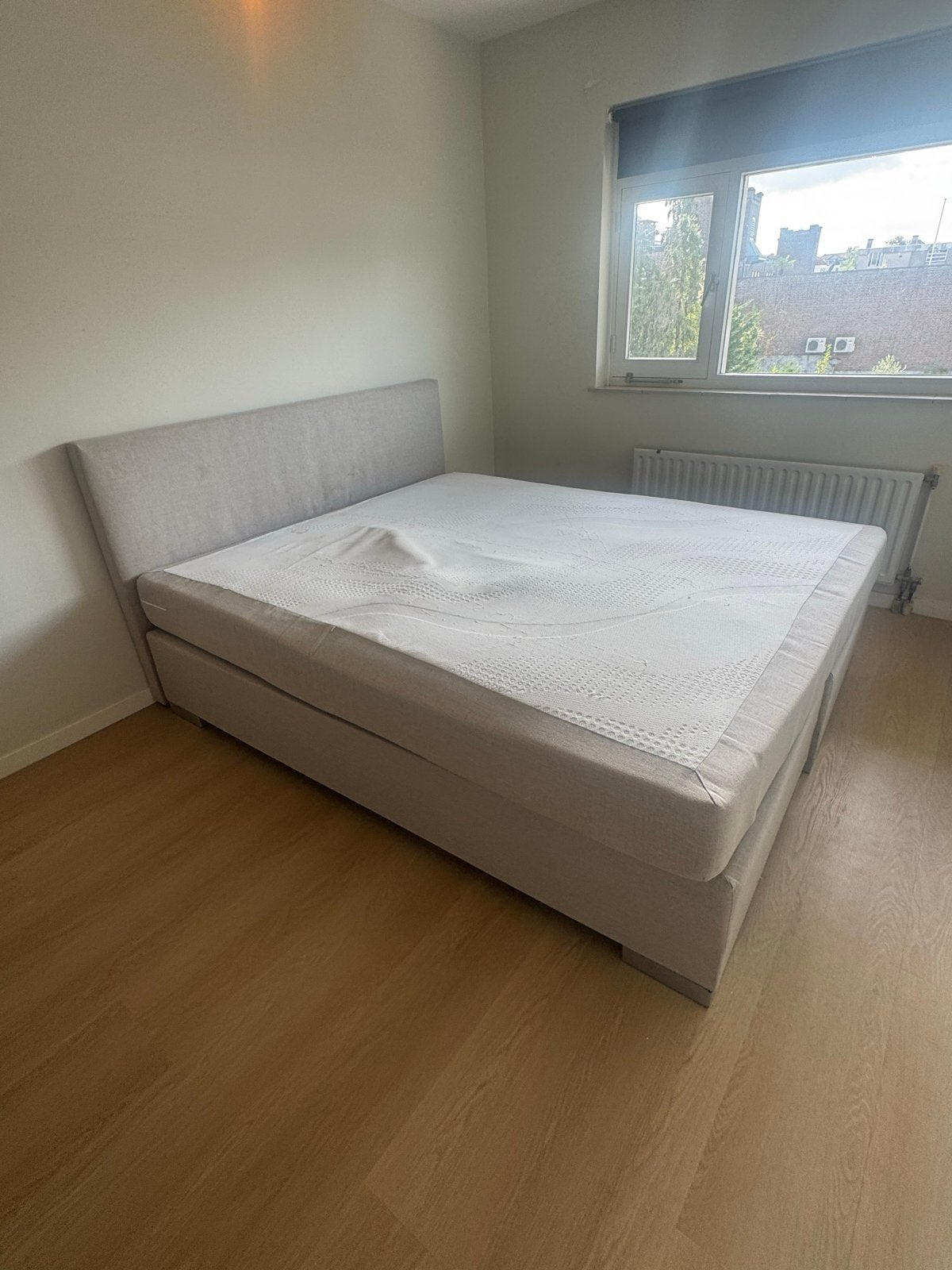 Tweepersoonsbed boxspring ZONDER MATRAS, Ophalen, Tweepersoons, Zo goed als nieuw, 180 cm