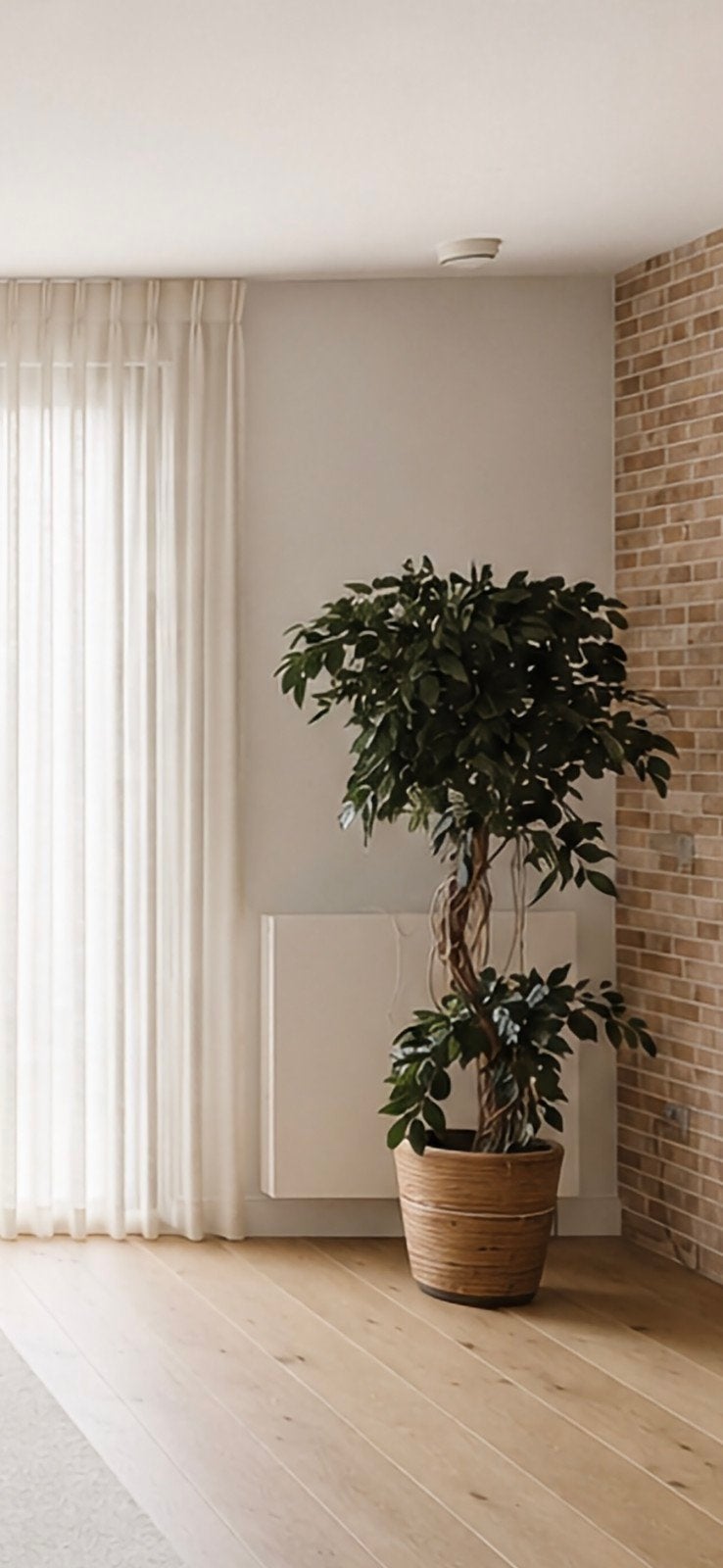 Grote kunstplant met pot, Binnen, Groen, Met pot of vaas, Kunstplant
