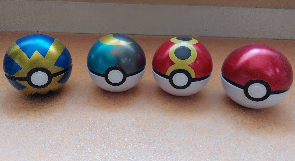 Pokémon tins pokéball (leeg) 4 stuks, Ophalen, Nieuw, Overige typen