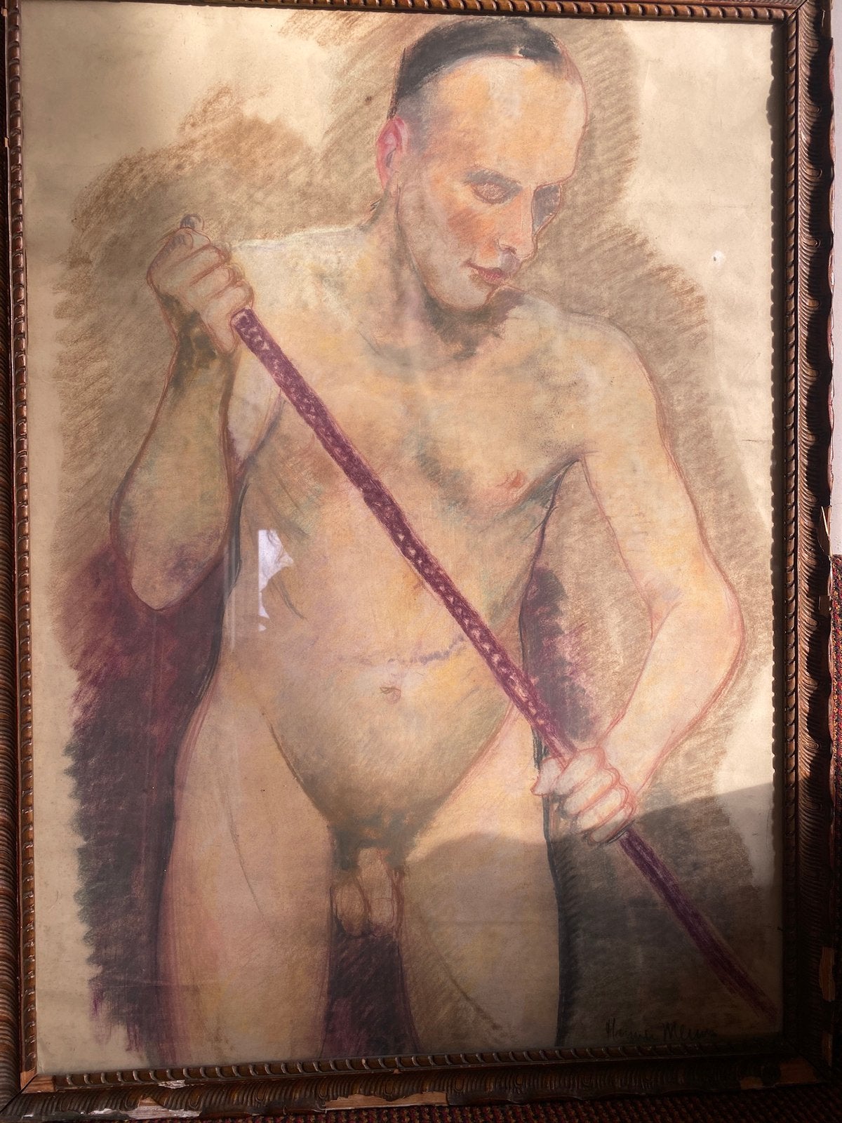 Harmen Meurs (1891-1964) - mannelijk naakt, Antiek en Kunst, Kunst | Schilderijen | Klassiek, Ophalen