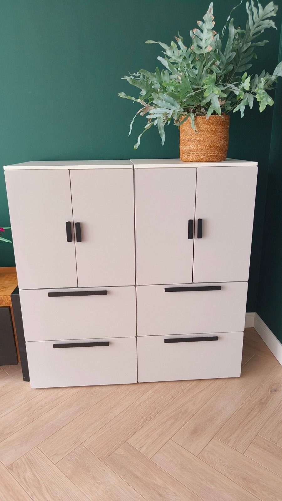2x IKEA SMÅSTAD kast met lichtgrijze deuren en lades, Gebruikt, 100 tot 150 cm, 50 tot 100 cm, Ophalen of Verzenden