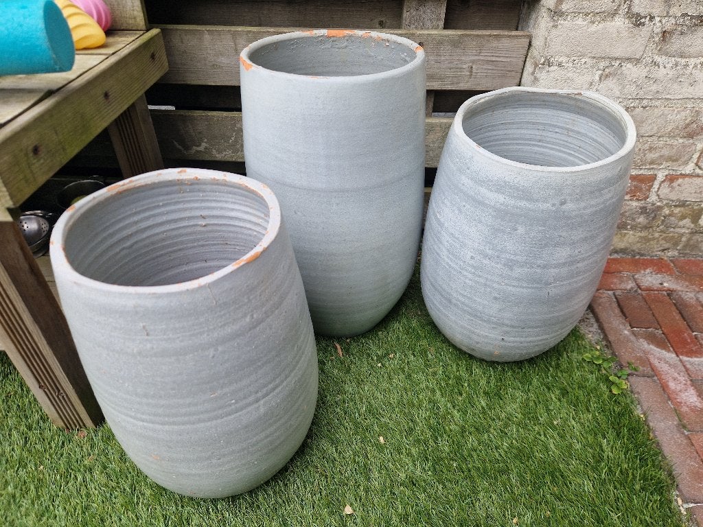 Potten, Tuin en Terras, Bloempotten, Ophalen, Rond, Zo goed als nieuw, Aardewerk
