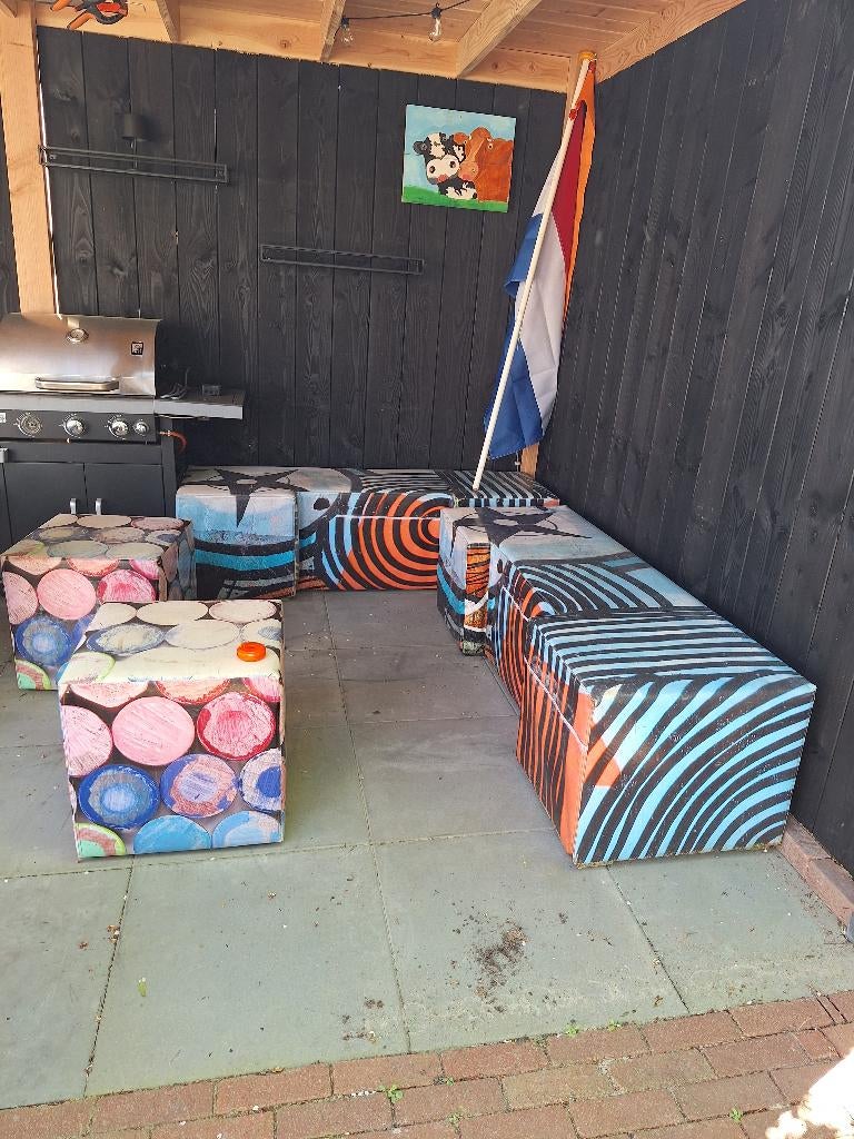 Loungebank modulair all weather, Ophalen, Gebruikt, Kunststof