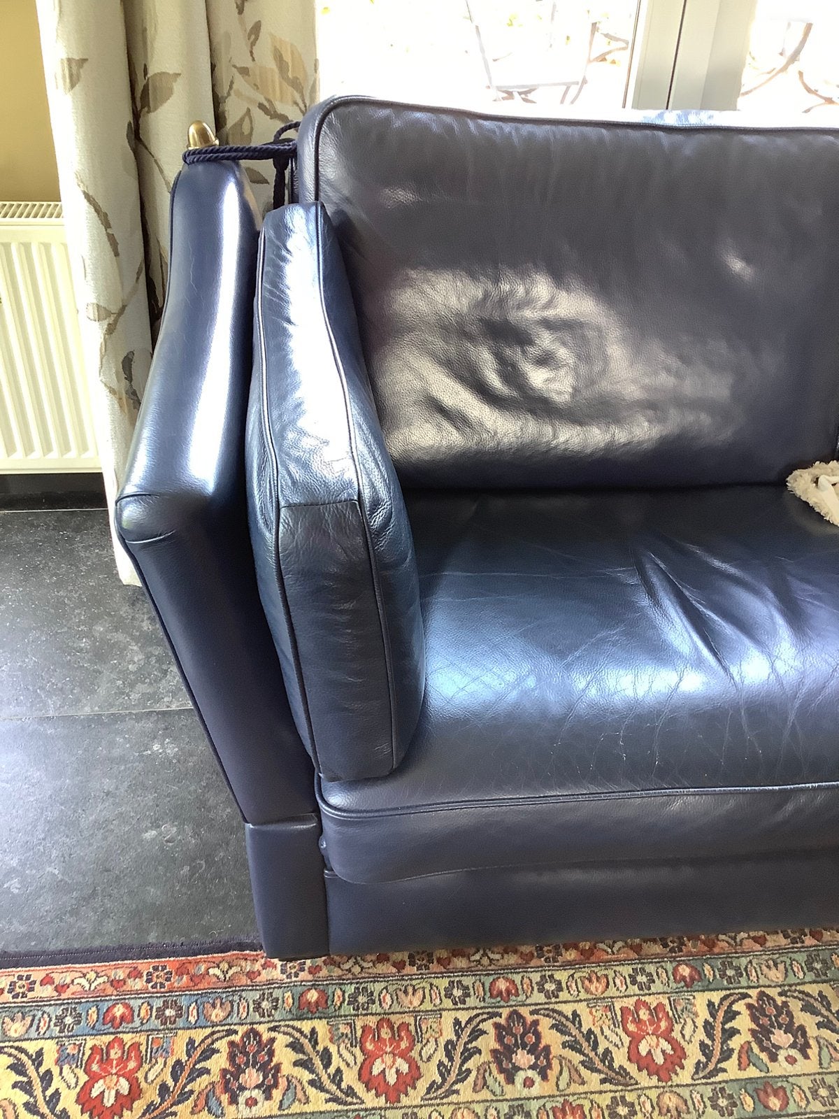 Kasteelbank & fauteuil, Huis en Inrichting, Ophalen, 150 tot 200 cm, 75 tot 100 cm, Zo goed als nieuw