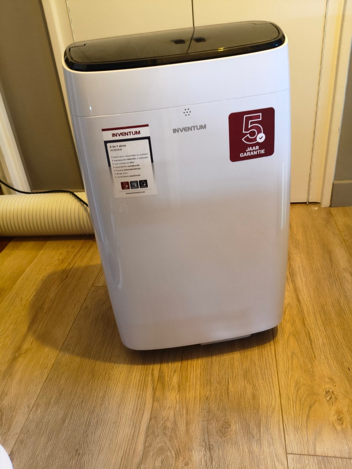 Inventum AC906W, Ophalen, Minder dan 60 m³, Timer, 3 snelheden of meer