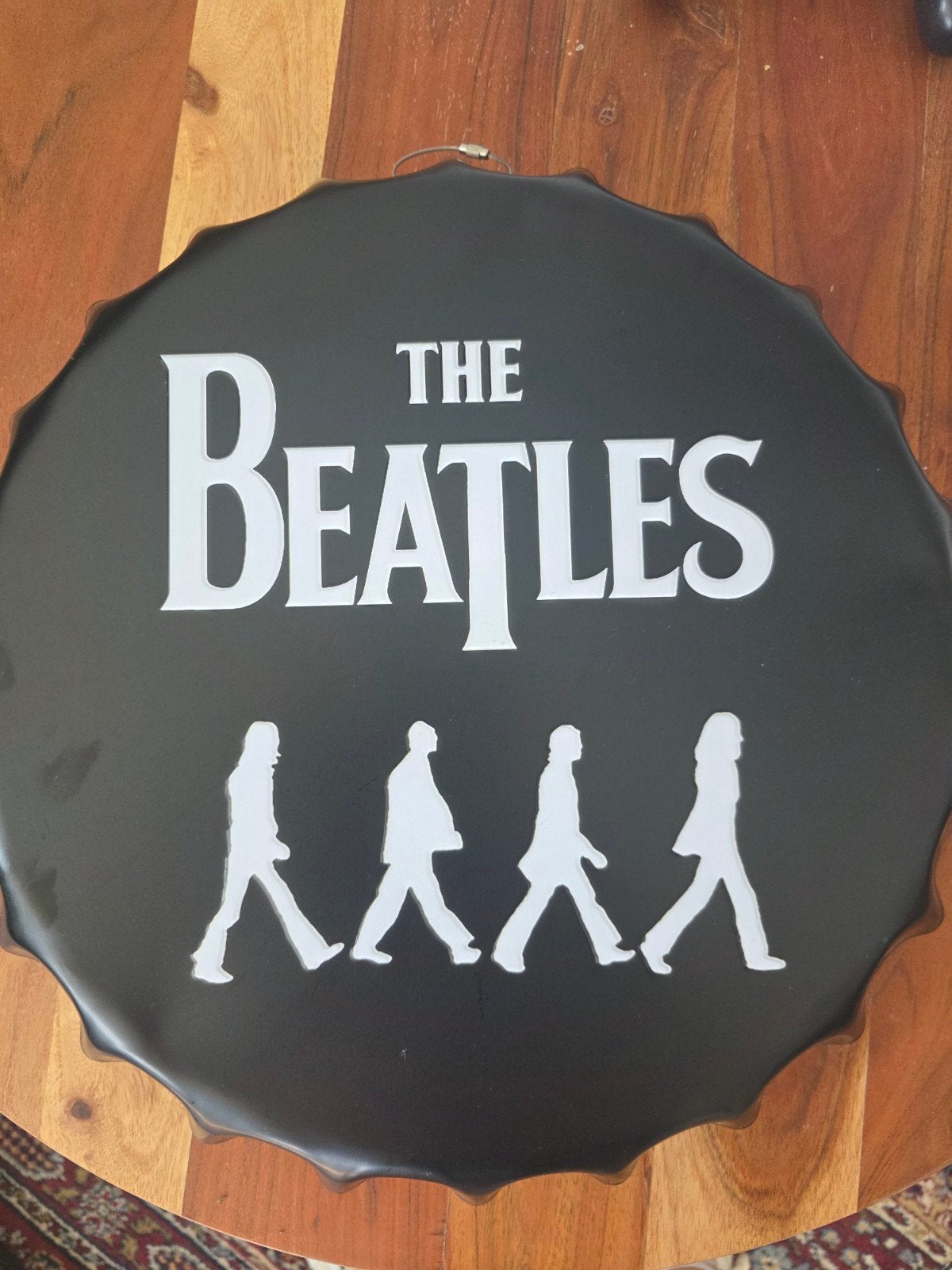 The Beatles Abbey Road metalen wanddecoratie, Ophalen, Vintage, Metaal, Gebruikt