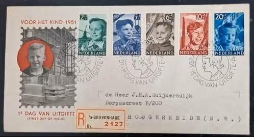 Nederland 1951 -  FDC E6 - Kinderpostzegels, Postzegels en Munten, Verzenden, Na 1940, Gestempeld