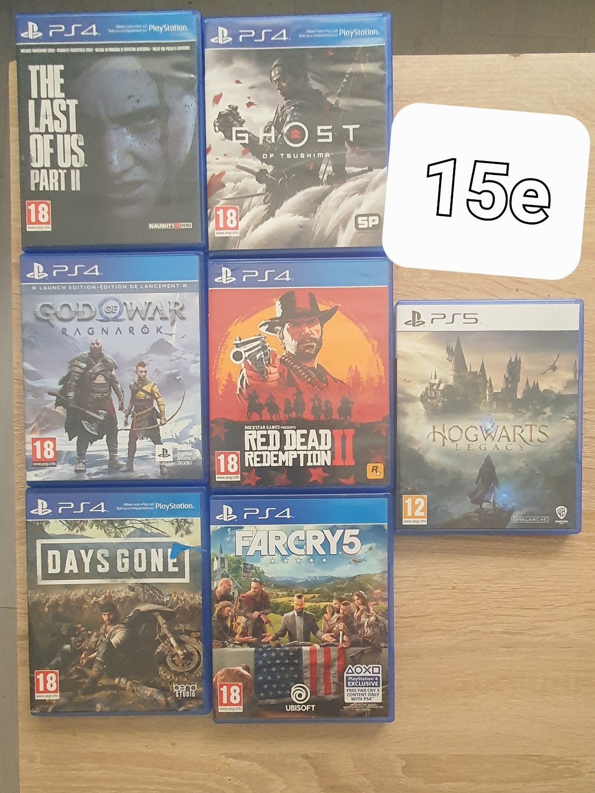 PS4 & PS5 Games: The Last of Us, God of War, Hogwarts Legacy, Avontuur en Actie, Gebruikt, Vanaf 18 jaar, 1 speler