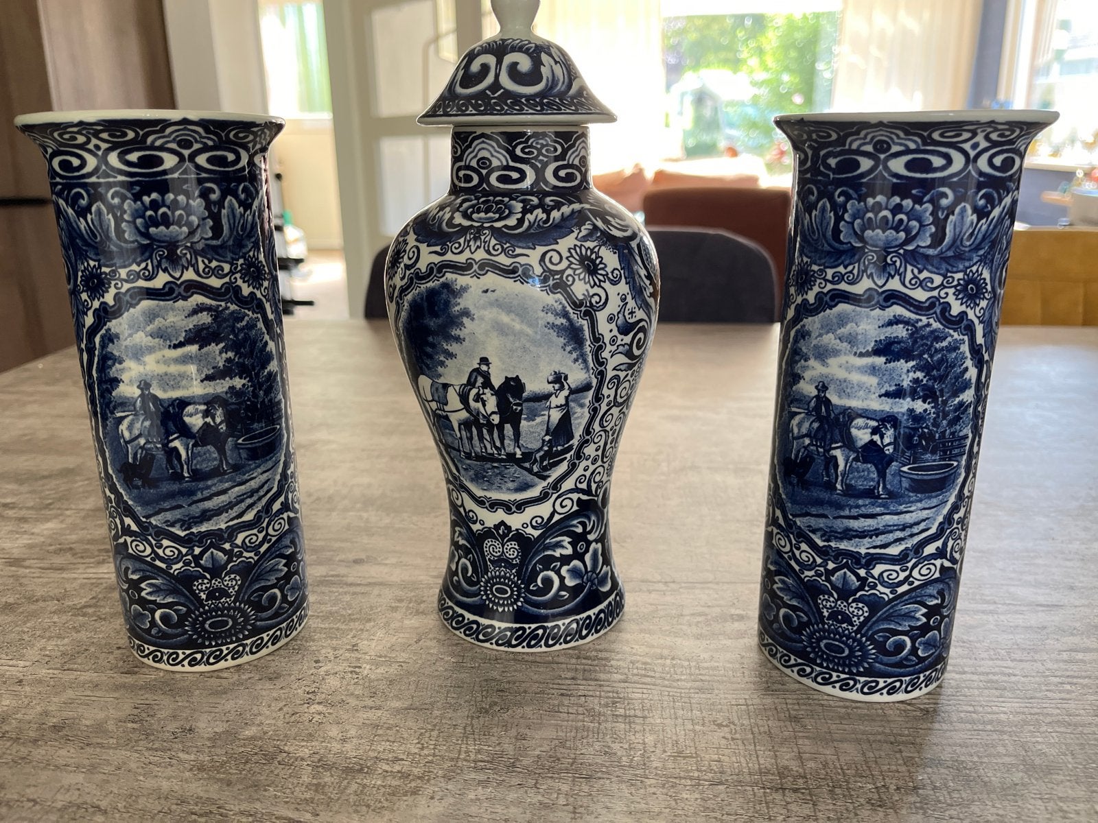 Delfts Blauw Vazen Set - Royal Delft, Ophalen of Verzenden