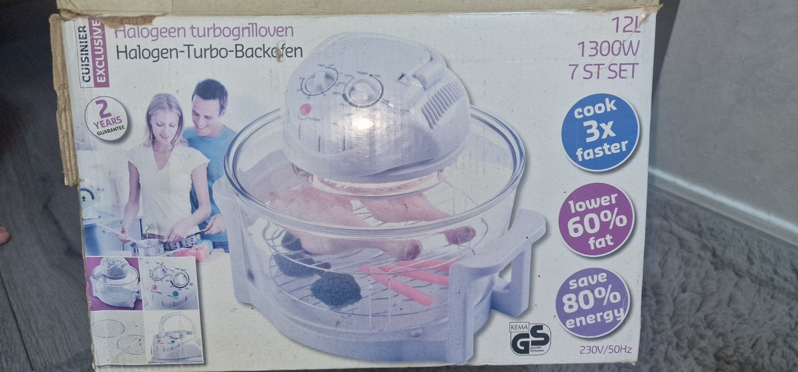 Halogeen Turbo Oven 12L 1300W - Kook 3x sneller, Ophalen, Minder dan 45 cm, Minder dan 45 cm, Hete lucht