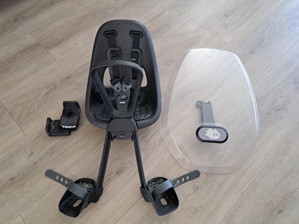 Thule yepp nexxt mini fietsstoeltje met 2 adapters slim fit, 0 t/m 18 kg, Voorzitje, Ophalen of Verzenden, Thule Yepp