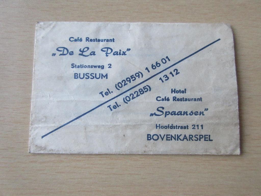 Bovenkarspel/Bussum, Spaansen / De la Paix, Verzenden, Nederland