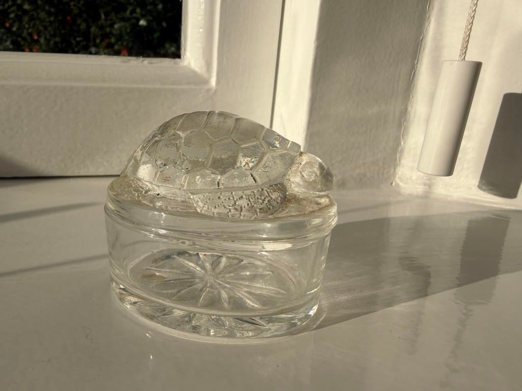 Vintage Luminarc France Glazen Schildpad Doosje, Antiek en Kunst, Ophalen of Verzenden