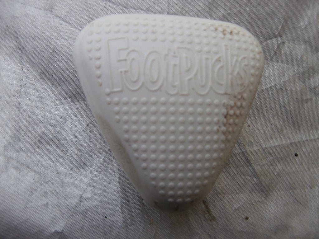 ijshockey voet puck wit Footpuck schaatsen ijshockeystick, Sport en Fitness, IJshockey, Ophalen of Verzenden, Gebruikt, Puck