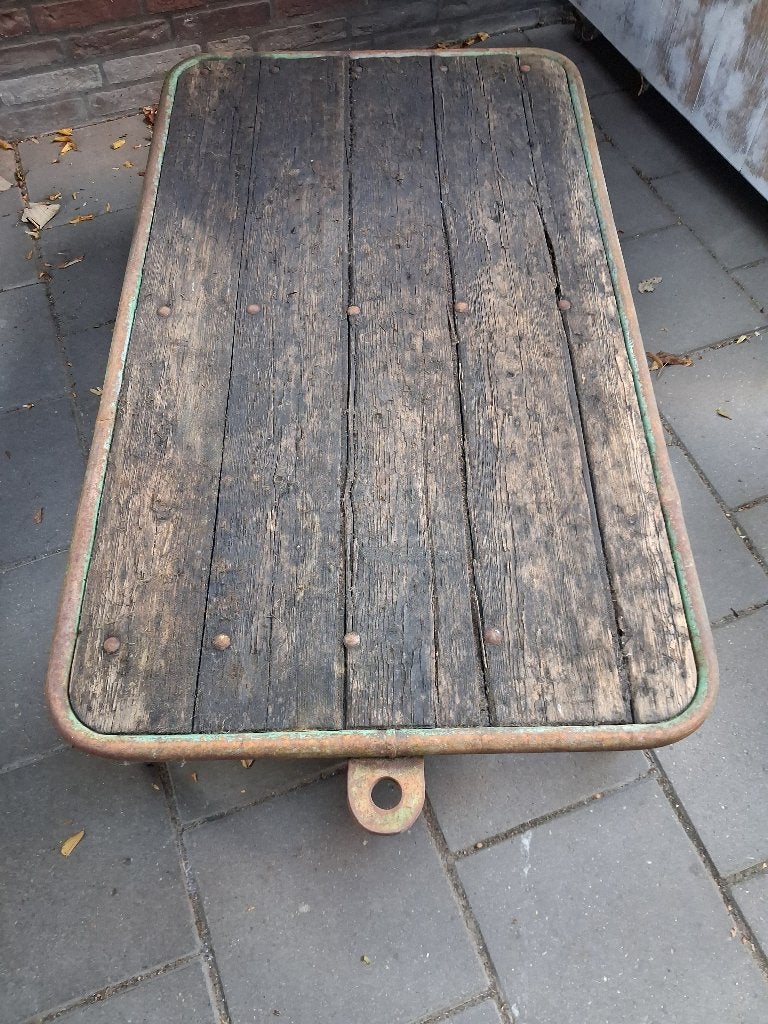 Vintage industriële magazijn kar, 100 liter of meer, Ophalen, Gebruikt, Transportkar