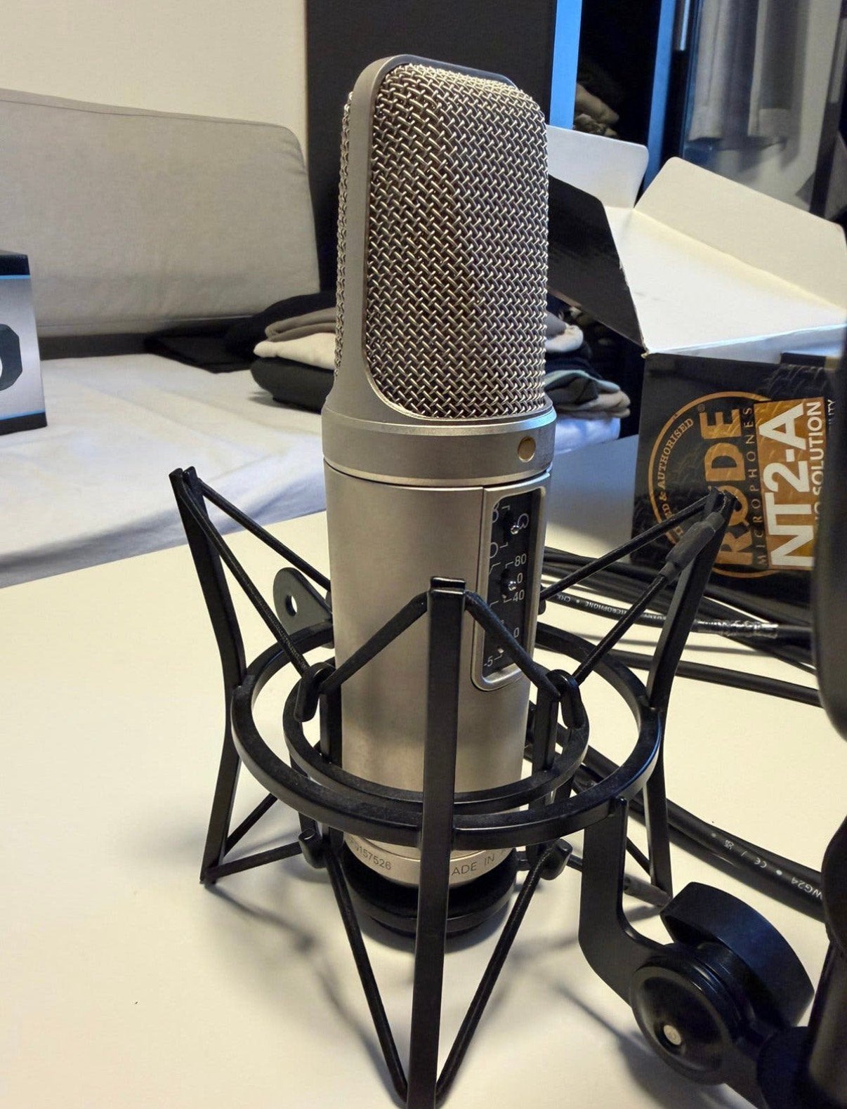 Rode NT2A studio condensator microfoon - Shock mount, Ophalen of Verzenden, Zo goed als nieuw, Studiomicrofoon