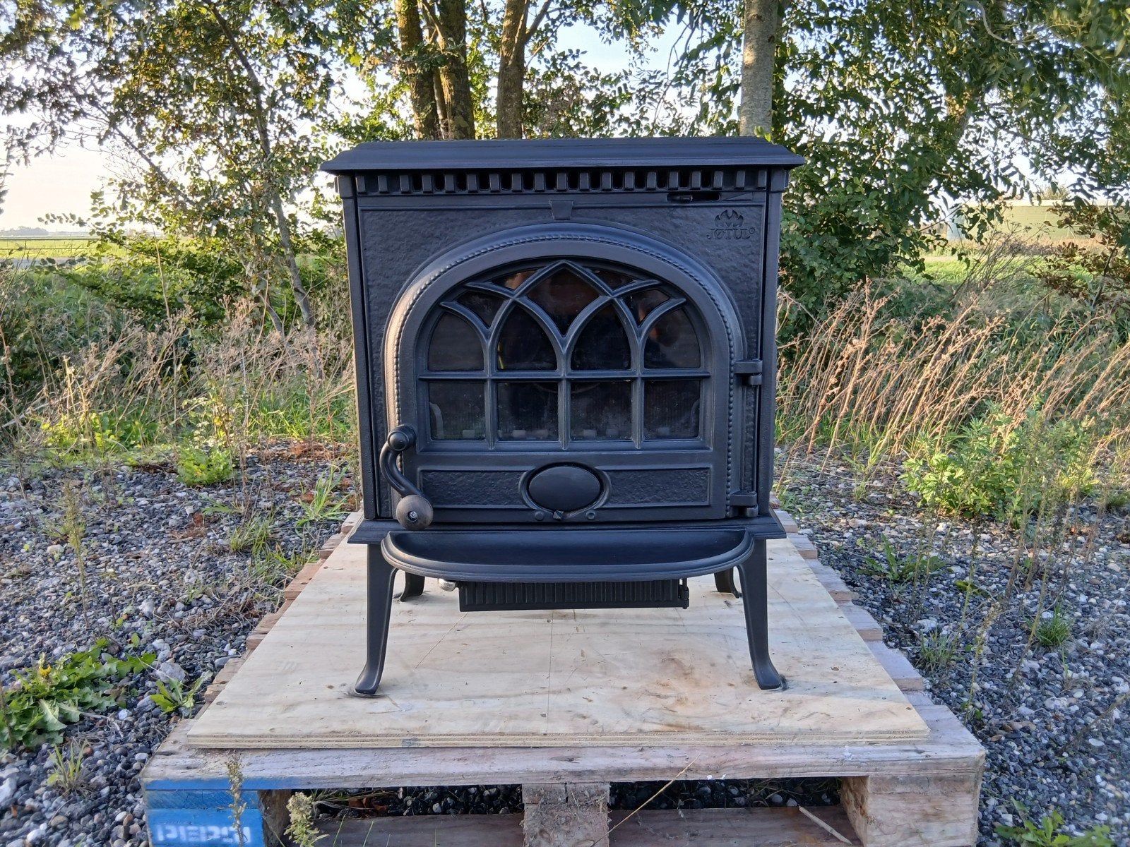 Jotul F3 CB (cleanburn) houtkachel, Huis en Inrichting, Ophalen of Verzenden, Zo goed als nieuw, Hout, Houtkachel