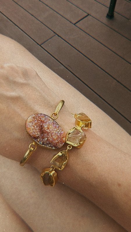 Echte Agathe Handgemaakte Armband, Sieraden, Tassen en Uiterlijk, Armbanden, Nieuw, Goud, Ophalen of Verzenden