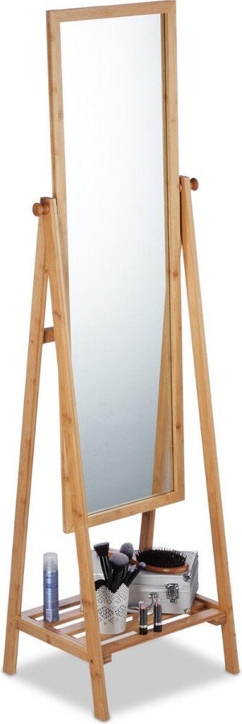 Staande spiegel, Minder dan 50 cm, 100 tot 150 cm, Ophalen of Verzenden, Zo goed als nieuw