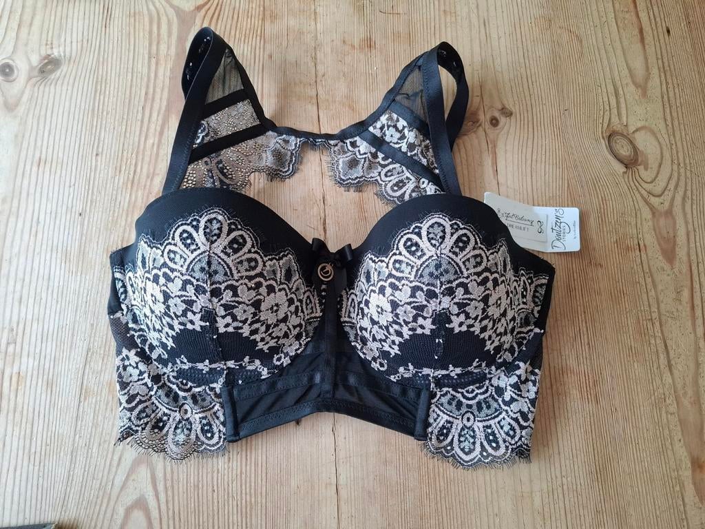 Nieuwe Hunkemöller Doutzen's Stories bustier bh 75E, Hunkemöller, Ophalen of Verzenden, Zwart, BH