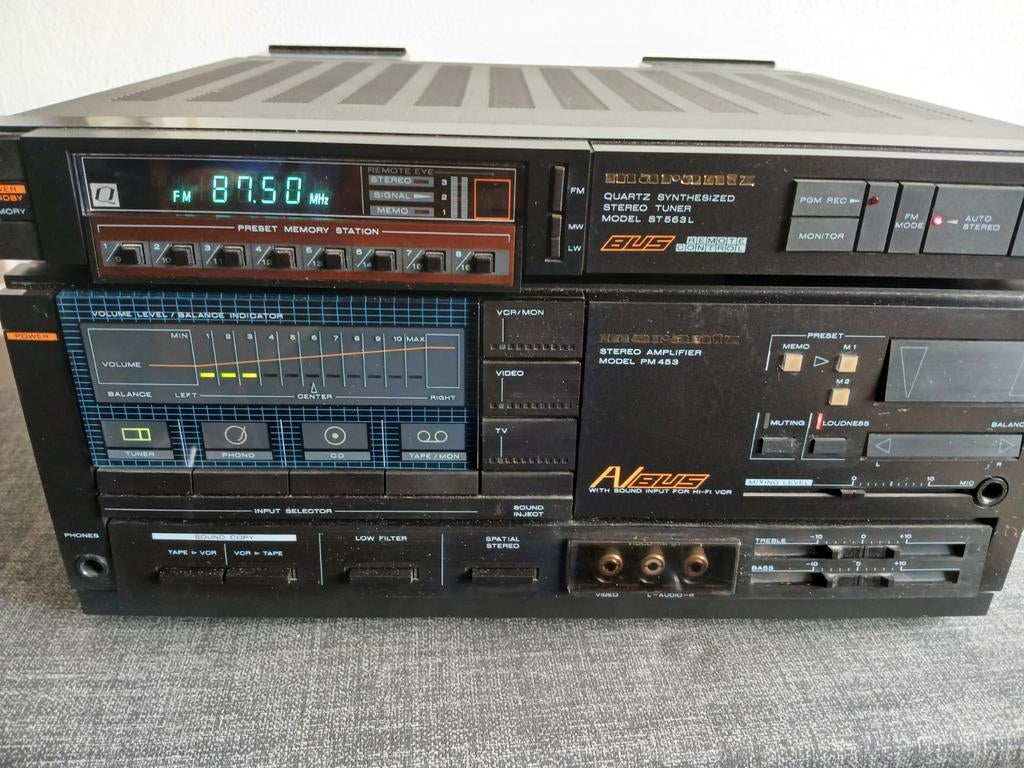 Marantz PM 453 versterker en Marantz ST 563L tuner., Audio, Tv en Foto, Overige merken, Tuner of Radio, Zo goed als nieuw, Losse componenten