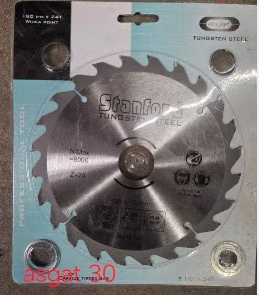 7x Zaagbladen Diameter 180x t24 widia, Doe-het-zelf en Verbouw, Gereedschap | Zaagmachines, Nieuw, Ophalen of Verzenden, 30 tot 70 mm