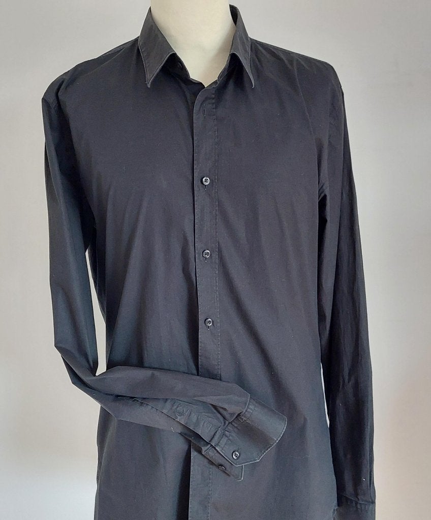 Hugo Boss slim fit Overhemd in maat XL, Verzenden, Zwart, Hugo Boss, Gedragen