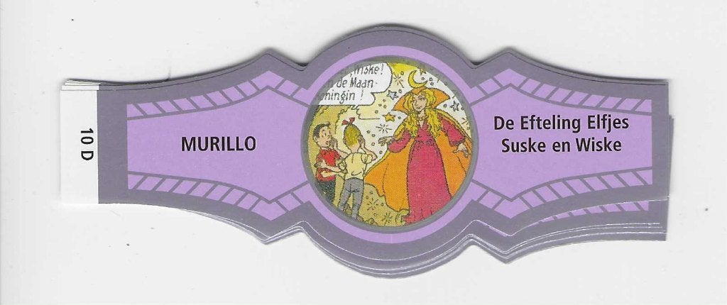 reeks 2668   suske en wiske 1-10 sigarenbanden, Ophalen of Verzenden, Zo goed als nieuw, Sigarenbandjes