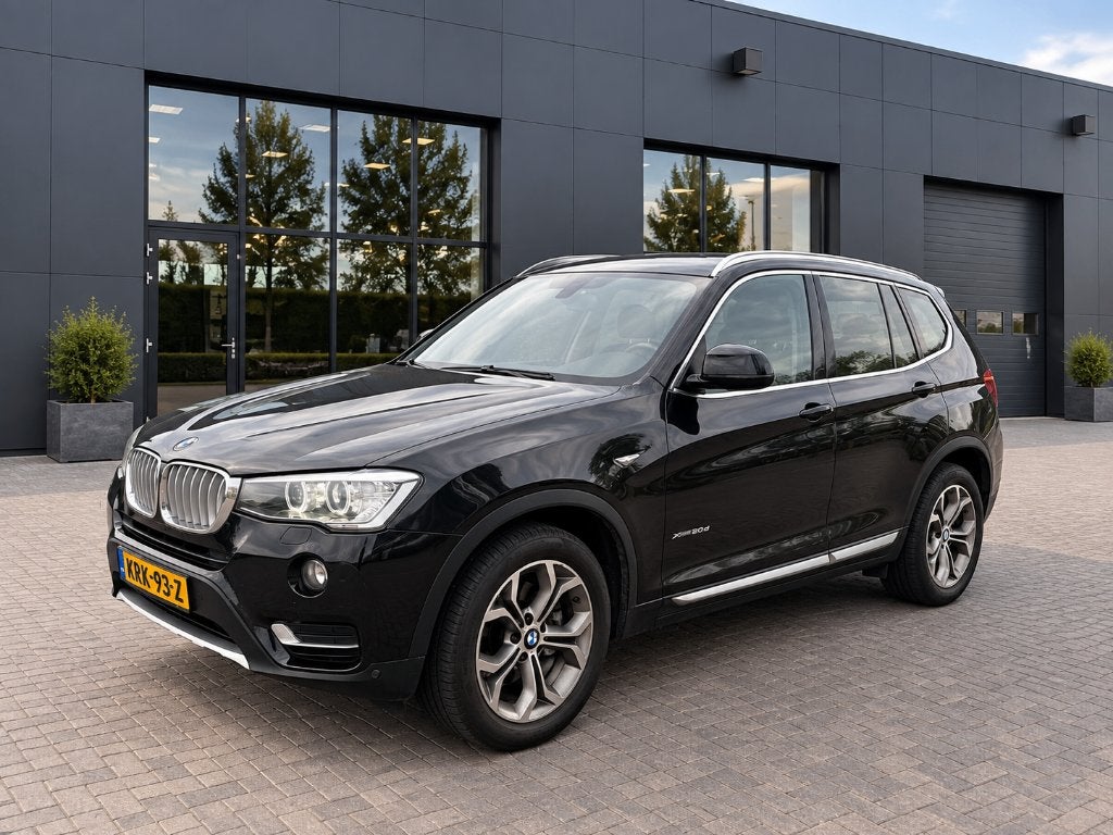 BMW X3 xDrive20d Centennial High Executive XLine 2016 Zwart, Auto's, Automaat, Dealer onderhouden, 1995 cc, Met garantie (alle)