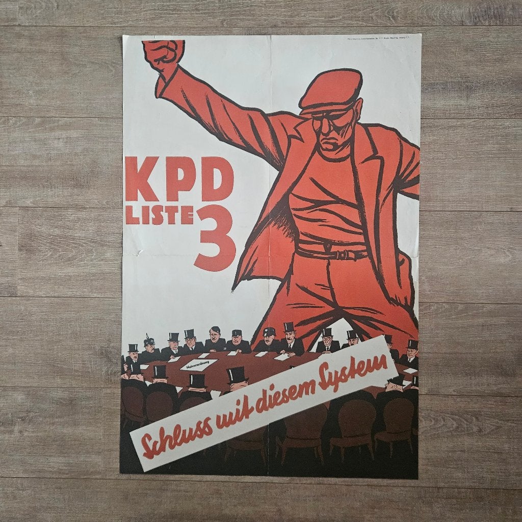 Vintage Duitse Propaganda Poster KPD 1932 (Museumshop DHM), Ophalen of Verzenden, A1 t/m A3, Overige onderwerpen, Rechthoekig Staand