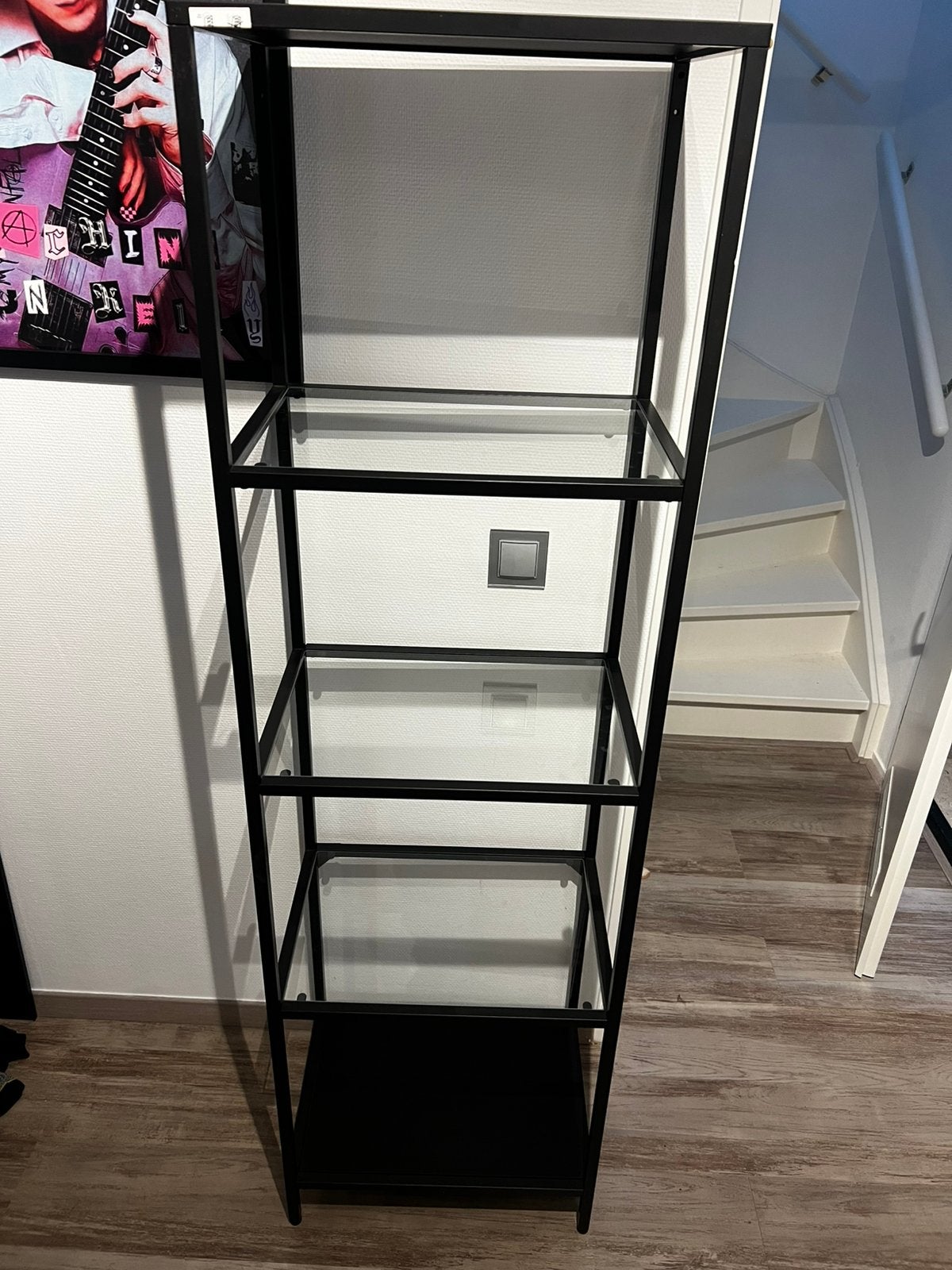 Ikea VITTSJÖ glazen stellingkast 175cm hoog, Ophalen, Gebruikt