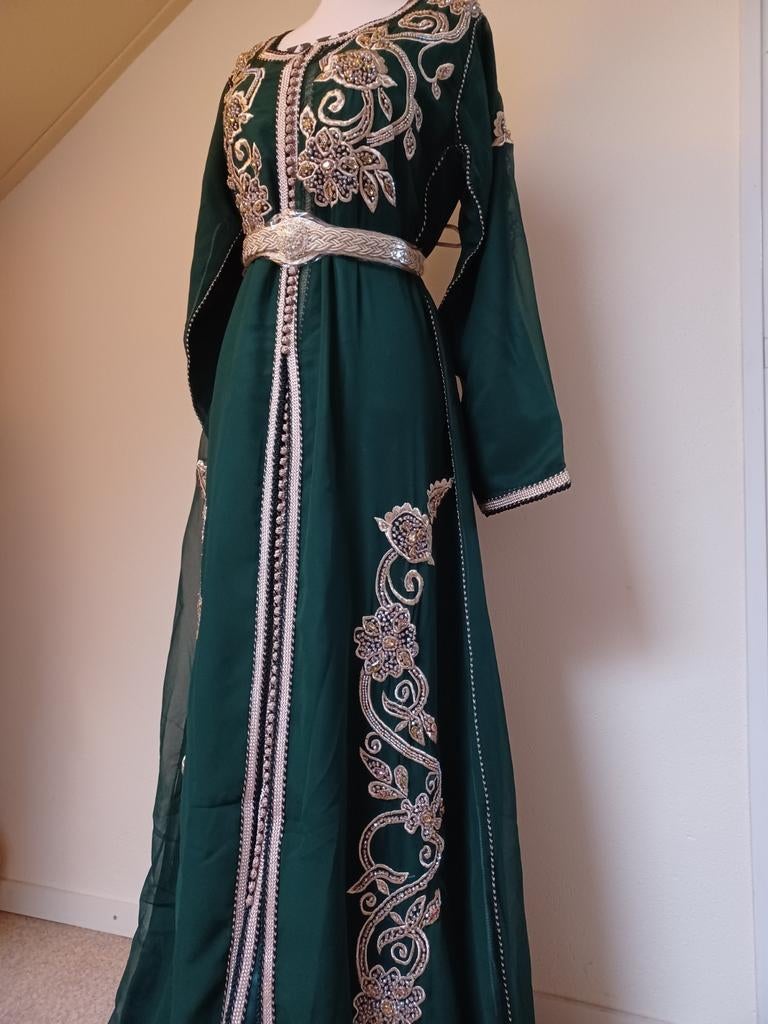 Te koop prachtige marokkaanse jurk takchita tekshita, Ophalen of Verzenden, Nieuw, Groen, Overige typen