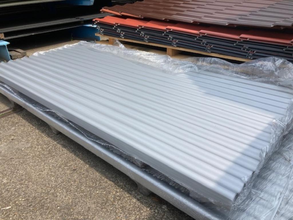 Golfplaten staal 18/76 Ral 9006, dak en wand, Doe-het-zelf en Verbouw, Ophalen, Nieuw, Overige materialen, Minder dan 20 mm