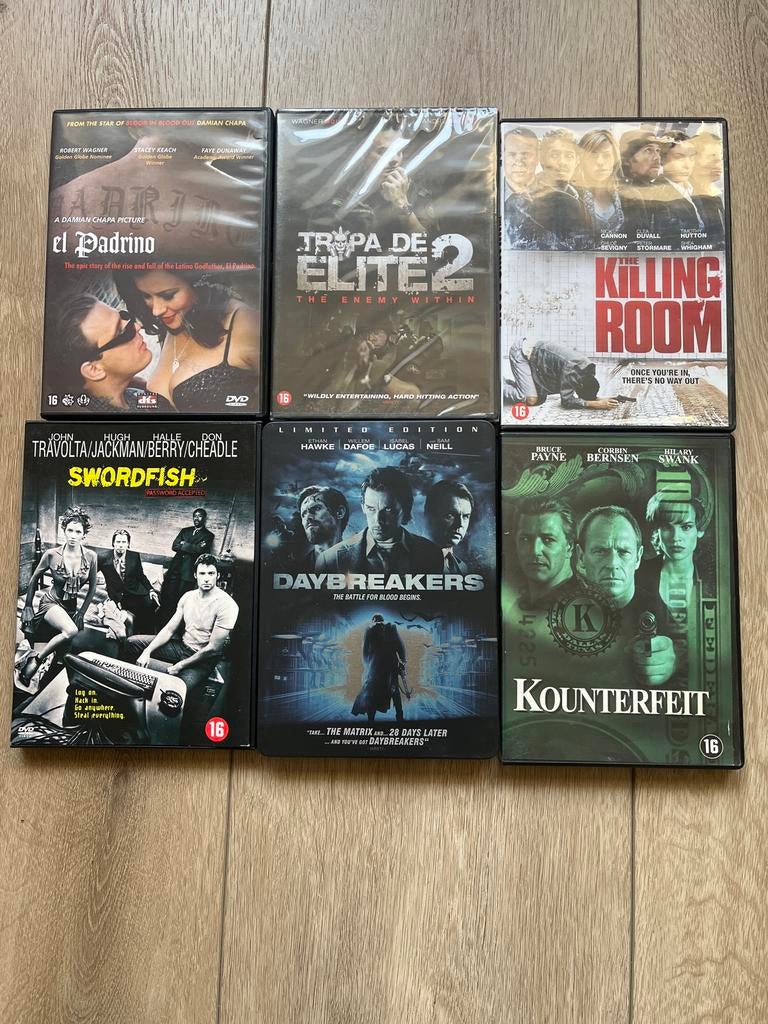 DVD Set - El Padrino, Troopa de Elite 2, Swordfish..., Vanaf 16 jaar, Ophalen of Verzenden, Zo goed als nieuw, Boxset