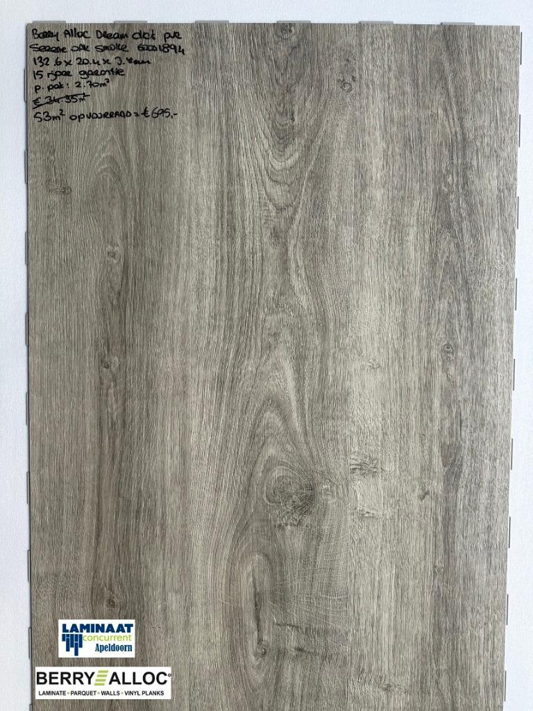 53m2 Pvc Dream click Serene Oak Smoke 20cm breed = €695 