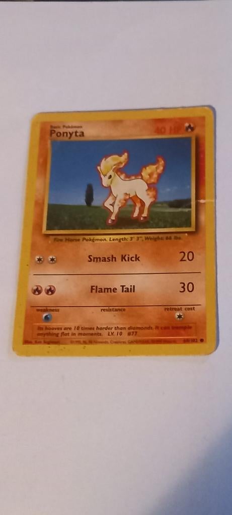 Ponyta 60/102 - Pokémonkaart, Ophalen of Verzenden, Gebruikt, Losse kaart