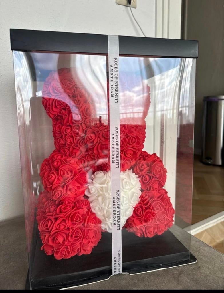 Rozen Beer in Doos - Perfect Cadeau!, Ophalen, Kunststof, Minder dan 30 cm, Minder dan 60 cm