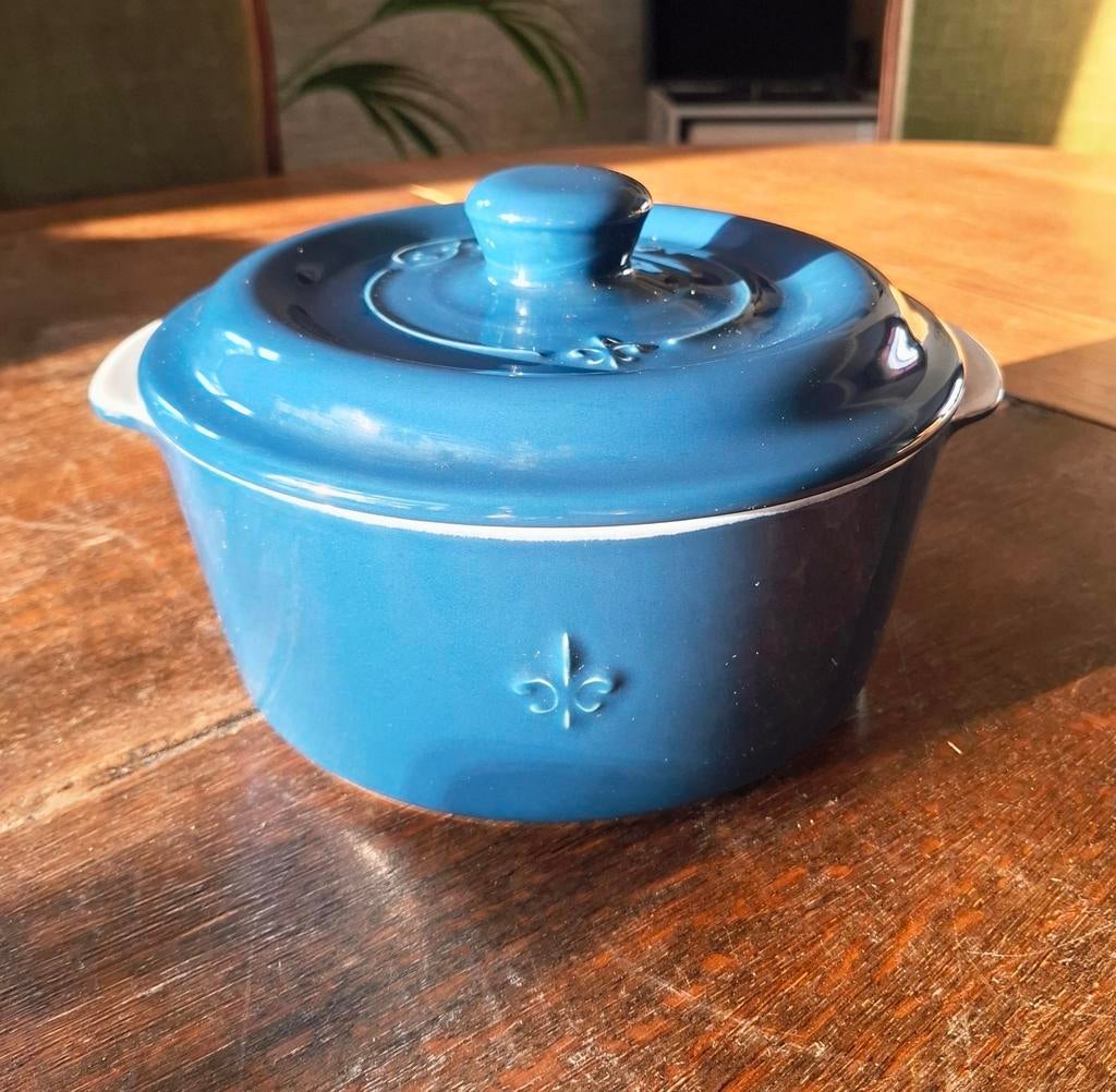 Blauwe keramische braadpan Fontignac, Overige materialen, Nieuw, Ophalen of Verzenden, Keramische plaat