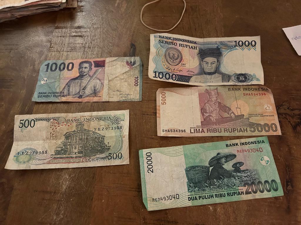 Oude bankbiljetten Indonesie, Verzenden, Overige landen, Los biljet
