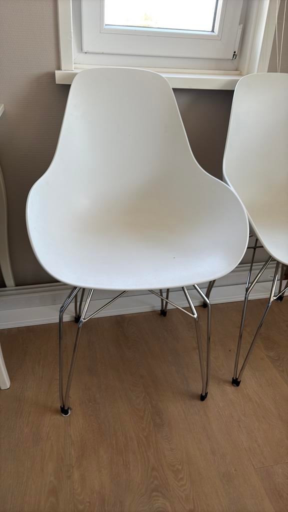 Kubikoff stoelen 6x eetkamerstoelen sander mulder wit, Verzenden, Zo goed als nieuw, Vijf, Zes of meer stoelen