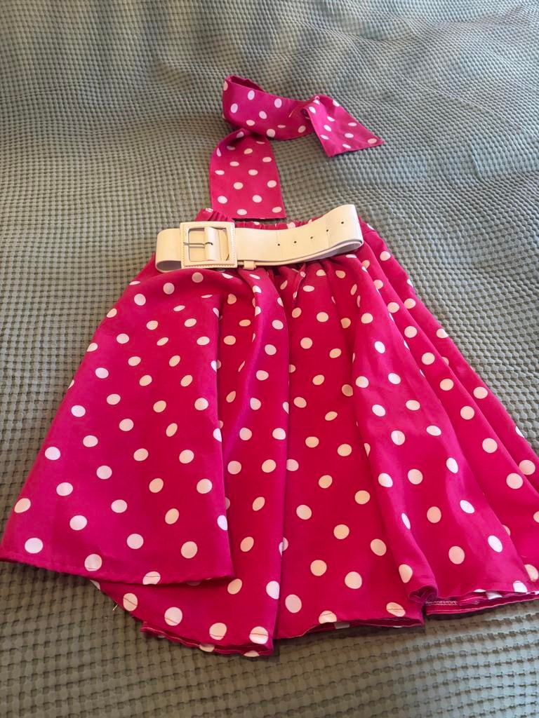 50s Rock Polkadot Kostuum Carnaval - Maat M, Kleding | Dames, Maat 38/40 (M), Carnaval, Ophalen of Verzenden, Zo goed als nieuw