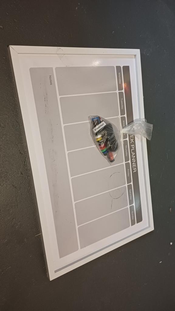 Magneetbord Weekplanner met Markers, Ophalen of Verzenden, Gebruikt, Magneetbord